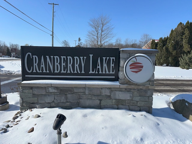 view of community sign