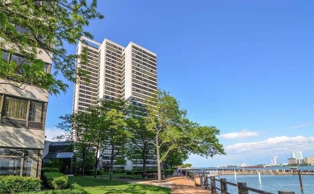 view of property featuring a water view