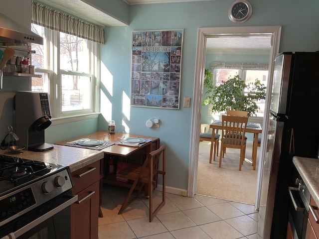 office area featuring a healthy amount of sunlight and light colored carpet