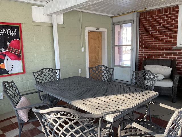 view of dining space