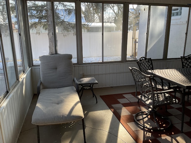 view of sunroom / solarium