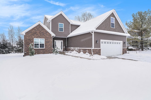 craftsman house with a garage