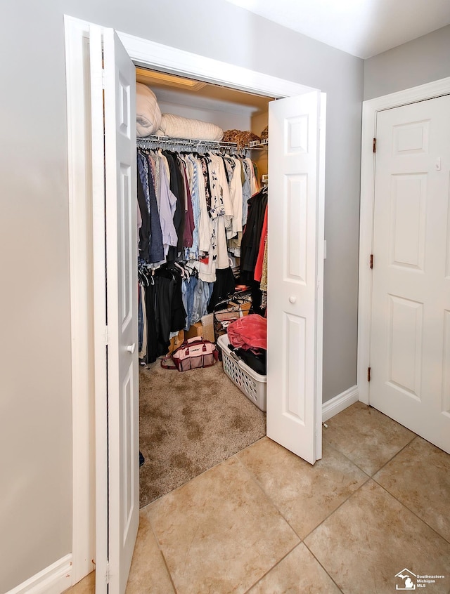 view of closet