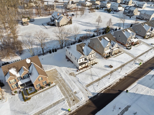 view of snowy aerial view