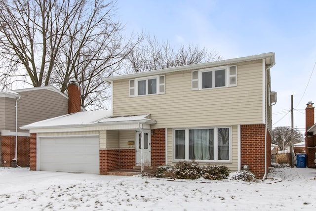 view of property featuring a garage