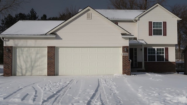 view of front of home featuring a garage