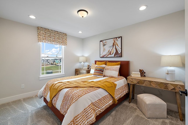 view of carpeted bedroom