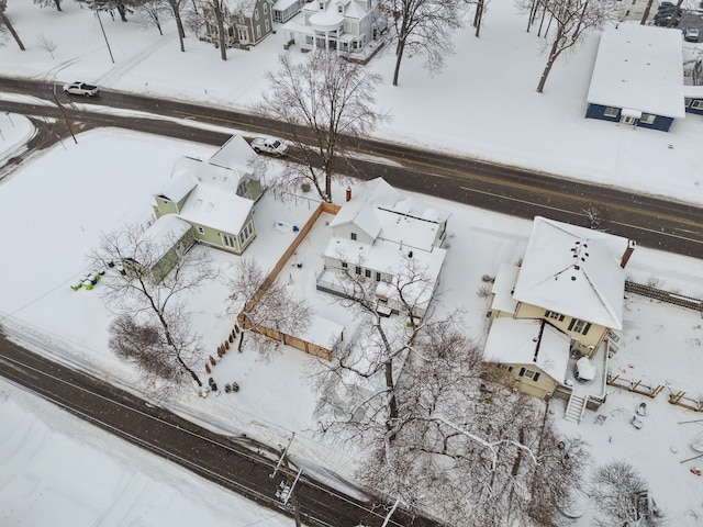 view of snowy aerial view