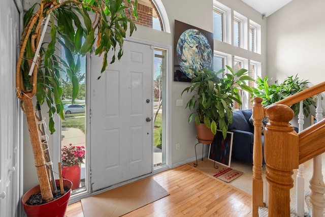 entrance foyer featuring light hardwood / wood-style floors