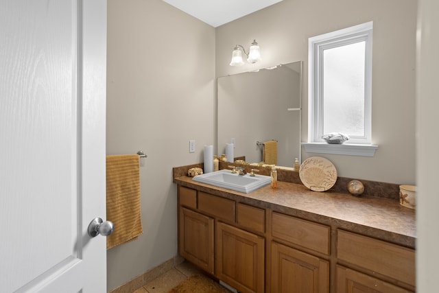 bathroom featuring vanity and tile patterned floors