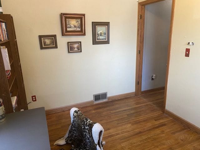 interior space featuring dark hardwood / wood-style flooring