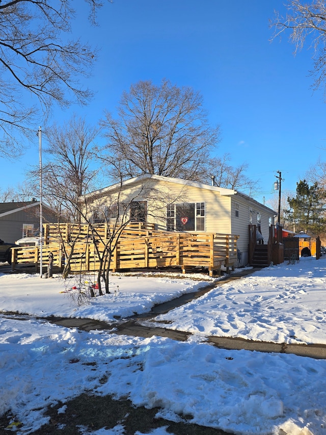 exterior space with a wooden deck