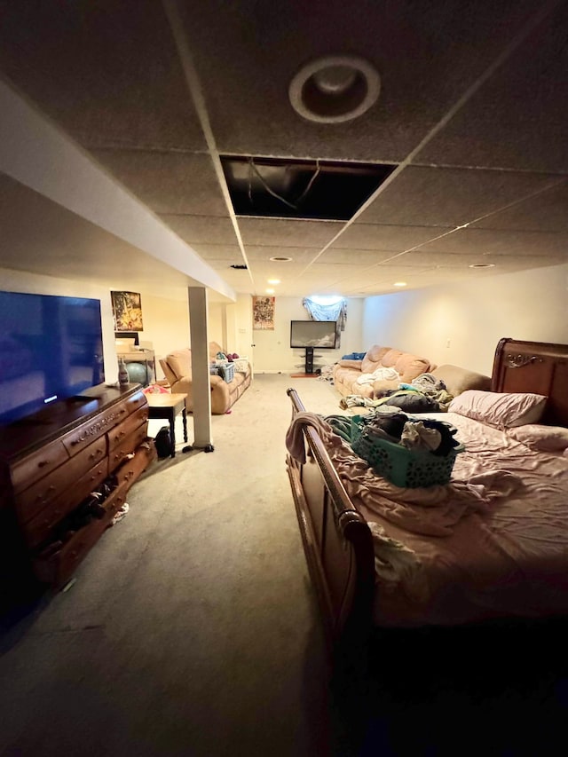 view of carpeted bedroom