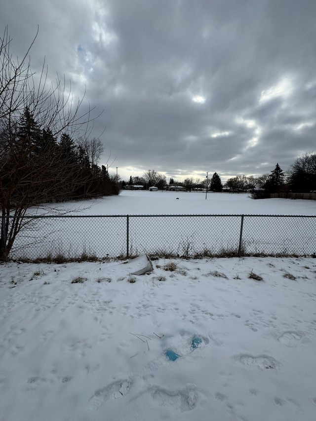 view of snowy yard