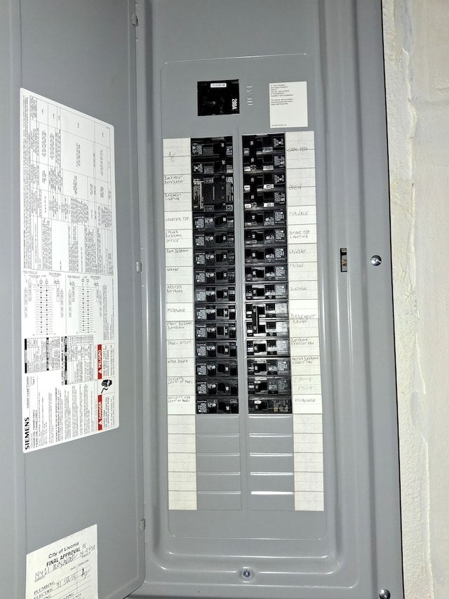 utility room with electric panel