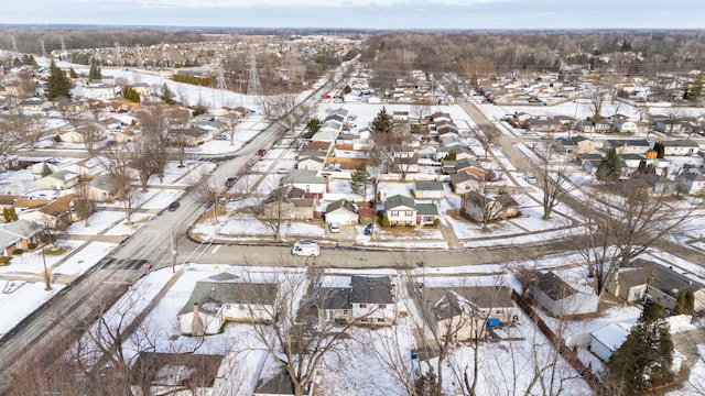 view of snowy aerial view