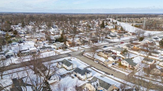 view of snowy aerial view