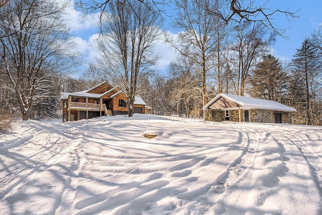 view of snowy yard