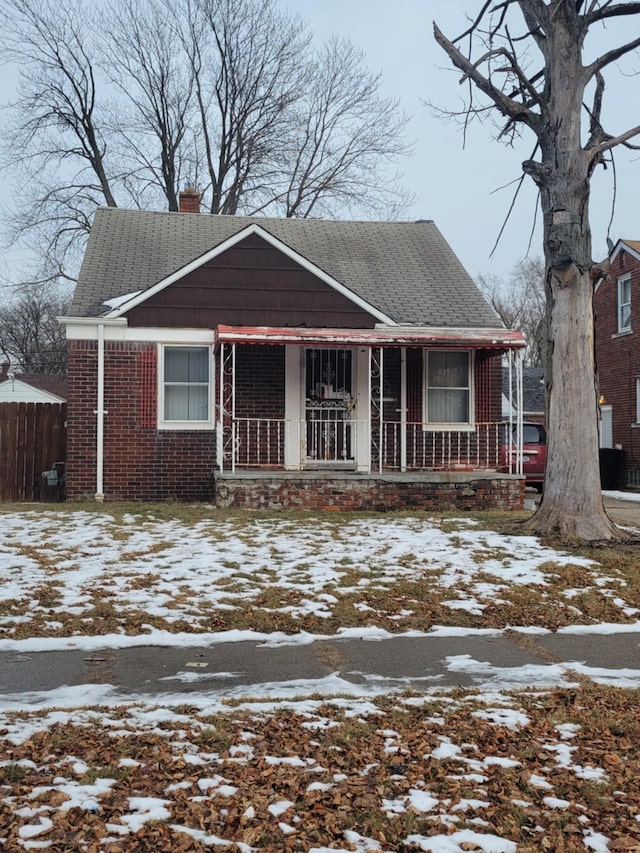 view of front facade featuring a porch