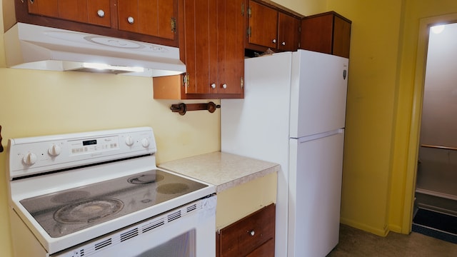 kitchen featuring white appliances