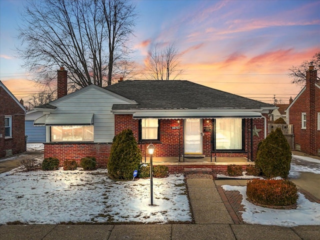 view of bungalow-style home