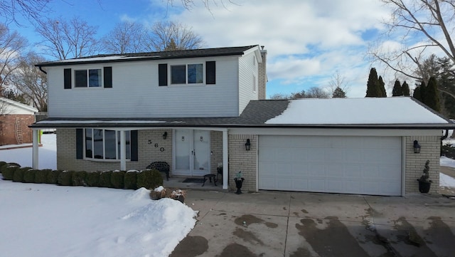 view of property featuring a garage