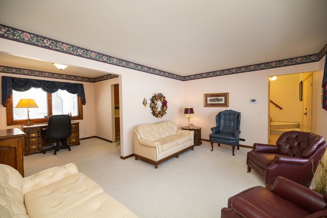 view of carpeted living room