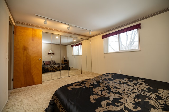 bedroom featuring carpet flooring