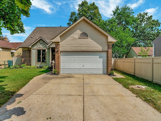 view of front of property with a front yard