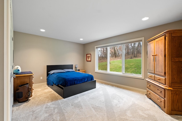 view of carpeted bedroom