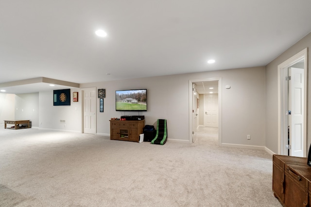 view of carpeted living room