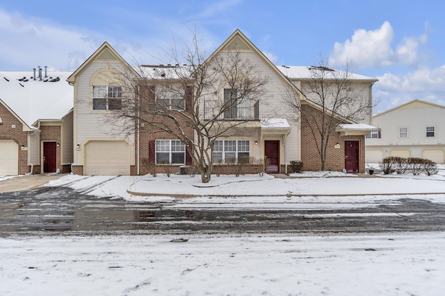 view of property with a garage