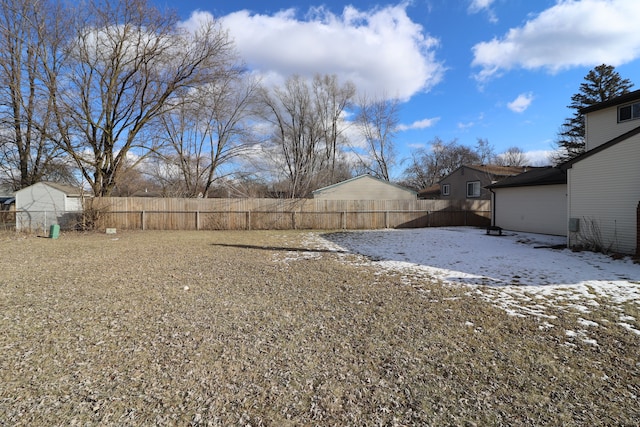 view of snowy yard