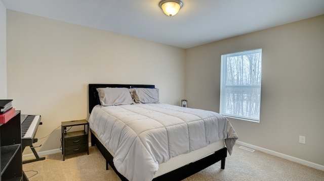 view of carpeted bedroom