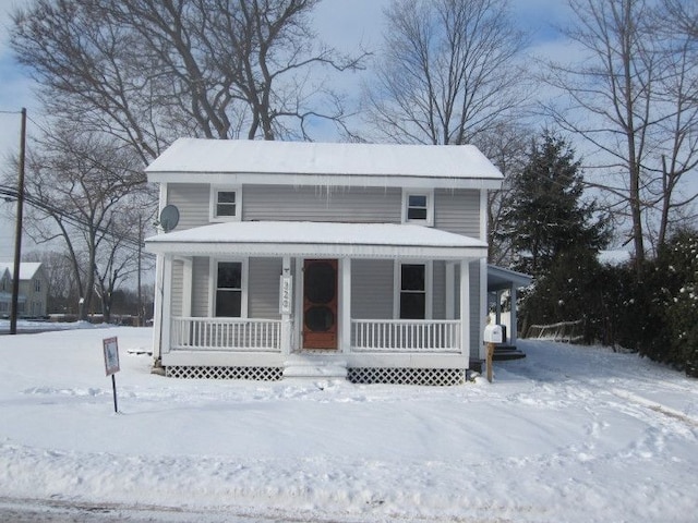 view of front of house featuring covered porch