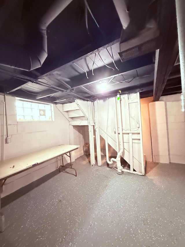 view of basement