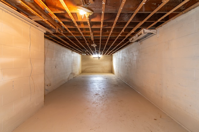 view of basement