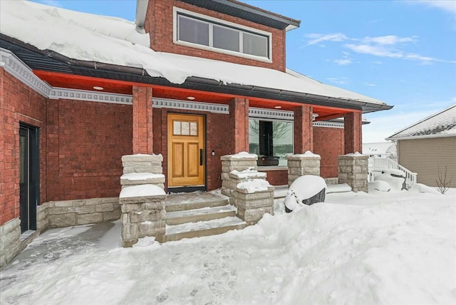 view of front of home with covered porch