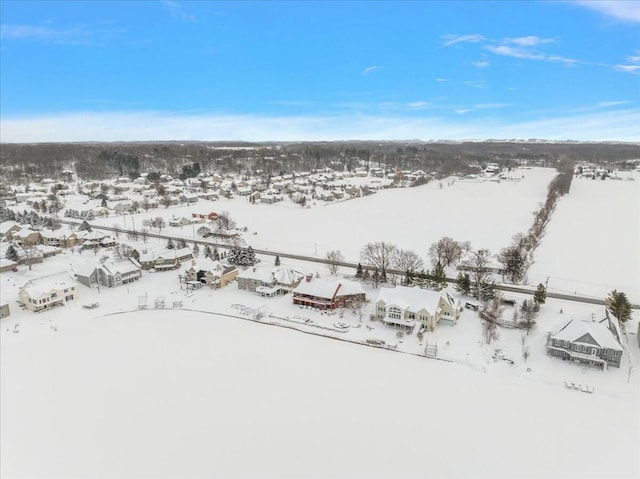 view of snowy aerial view