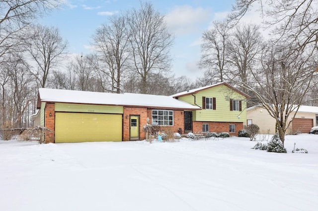 tri-level home featuring a garage