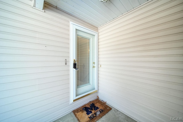 view of doorway to property