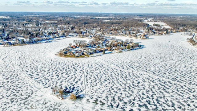 view of snowy aerial view