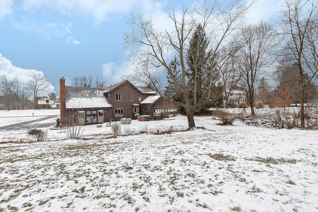 view of snowy yard