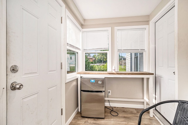 interior space featuring light hardwood / wood-style flooring