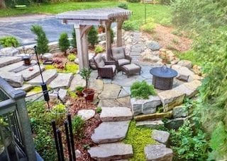 view of yard with a patio area