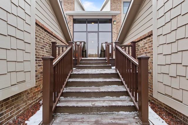 view of stairway