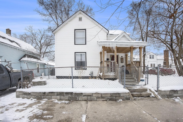 view of front of home featuring a porch