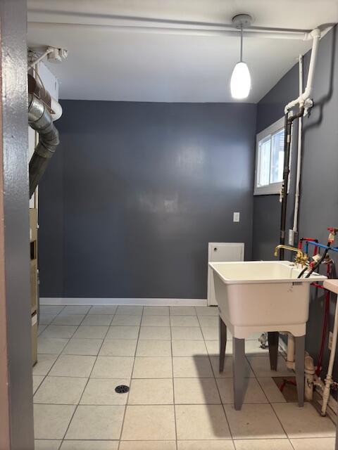 bathroom featuring tile patterned flooring