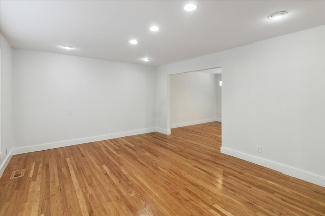 empty room featuring light hardwood / wood-style flooring