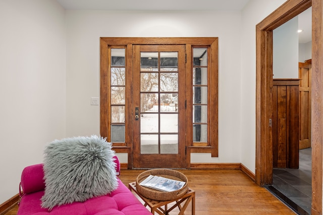 entryway featuring light wood-type flooring